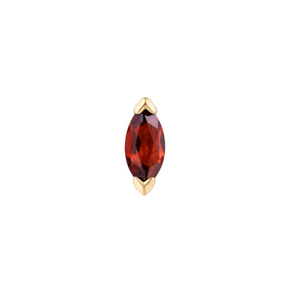 Zuri Threadless End with Garnet