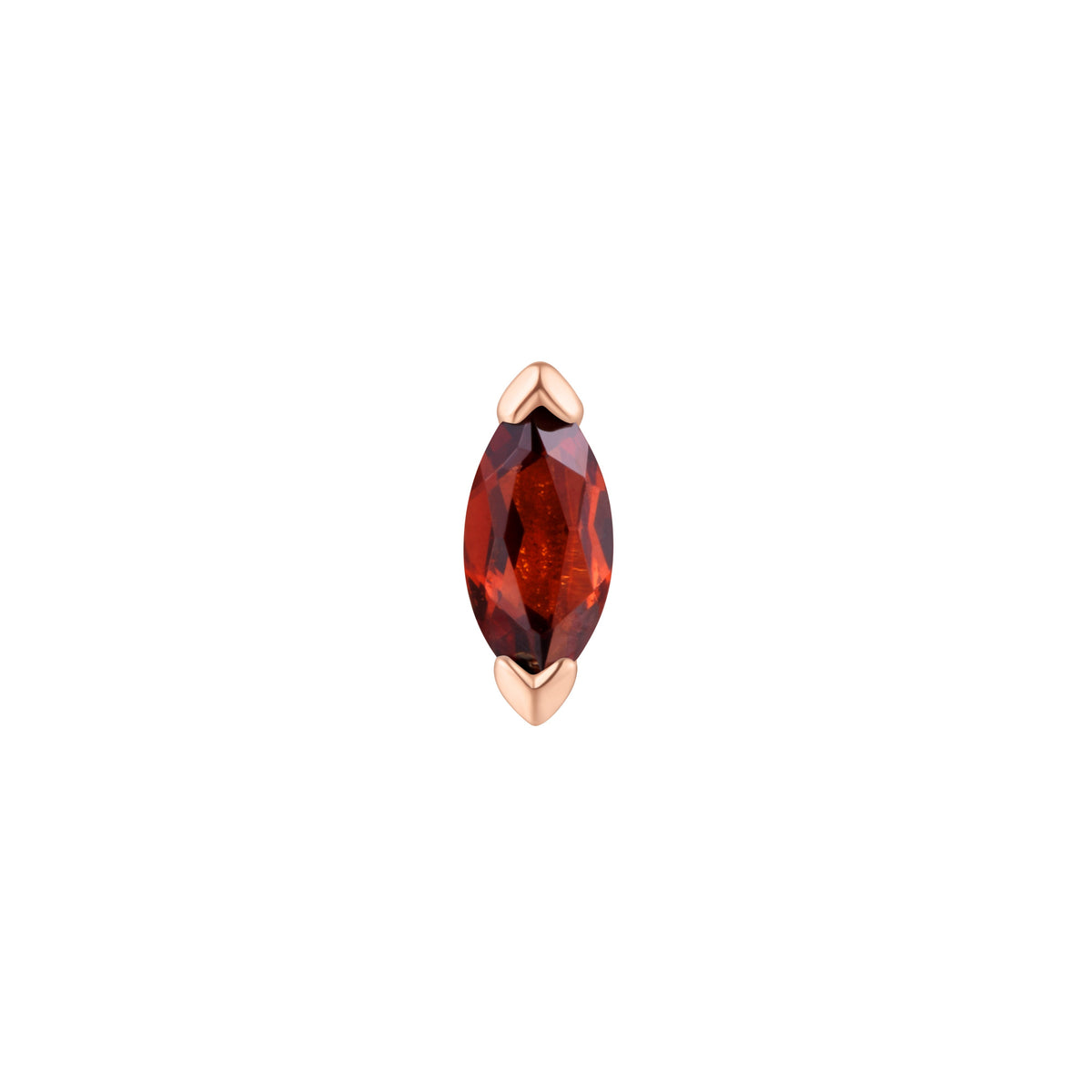 Zuri Threadless End with Garnet