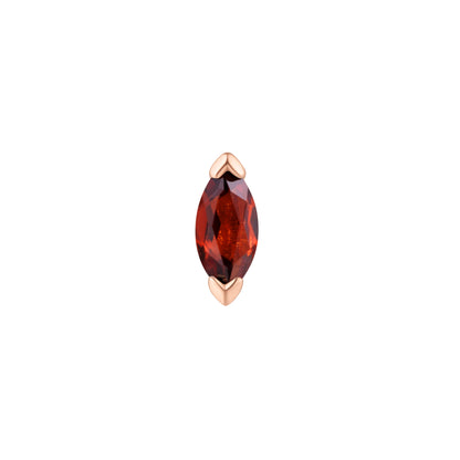Zuri Threadless End with Garnet