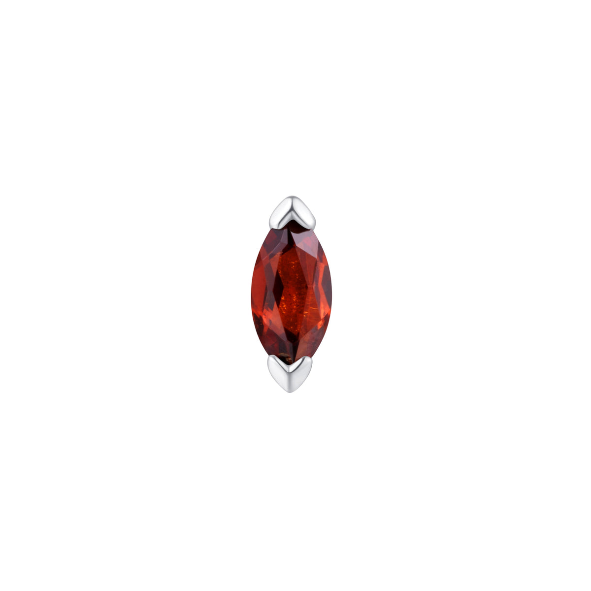 Zuri Threadless End with Garnet