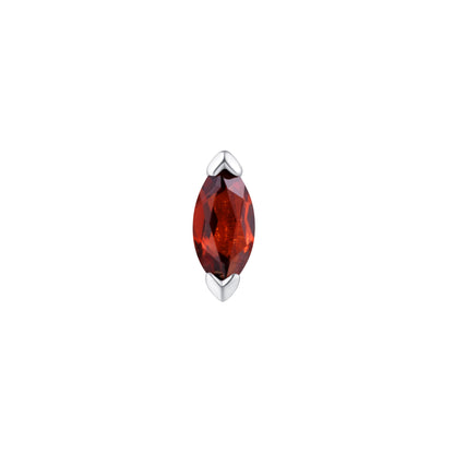 Zuri Threadless End with Garnet