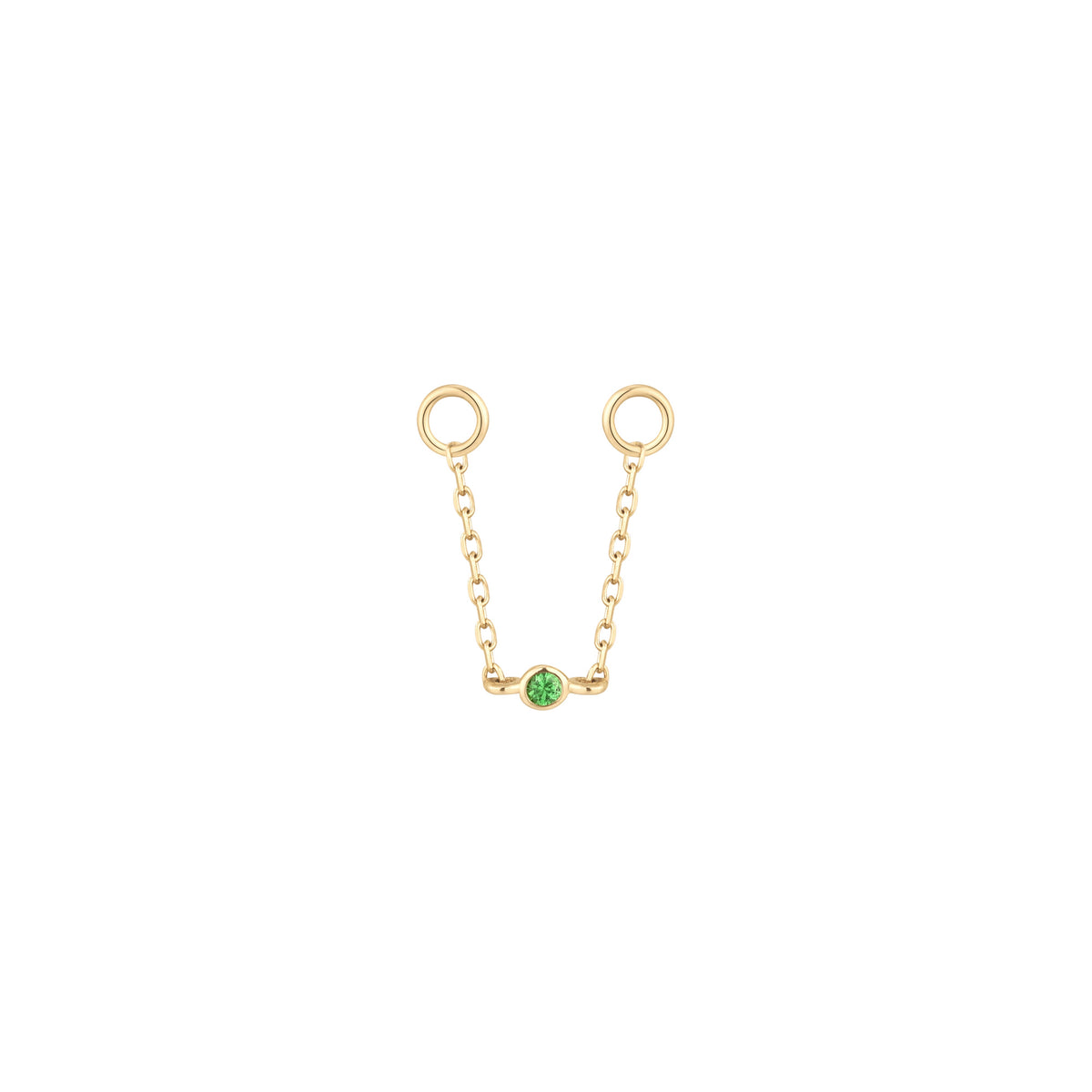 Bezel Bead Chain with Tsavorite