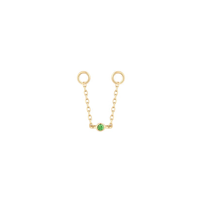 Bezel Bead Chain with Tsavorite