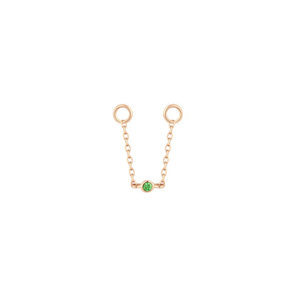 Bezel Bead Chain with Tsavorite