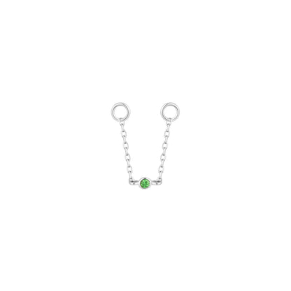 Bezel Bead Chain with Tsavorite