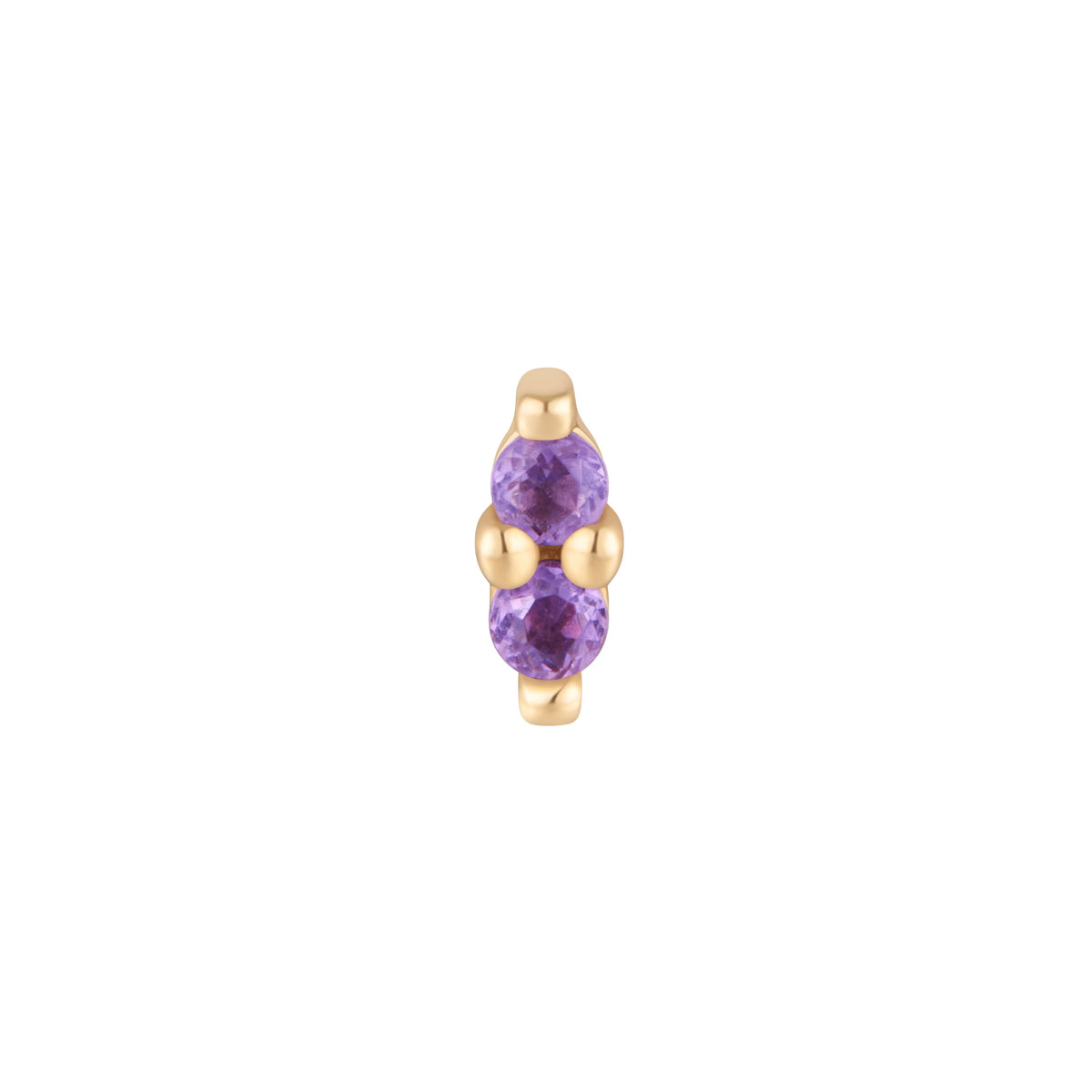 Mishka 2 Threadless End with Amethyst