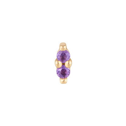 Mishka 2 Threadless End with Amethyst