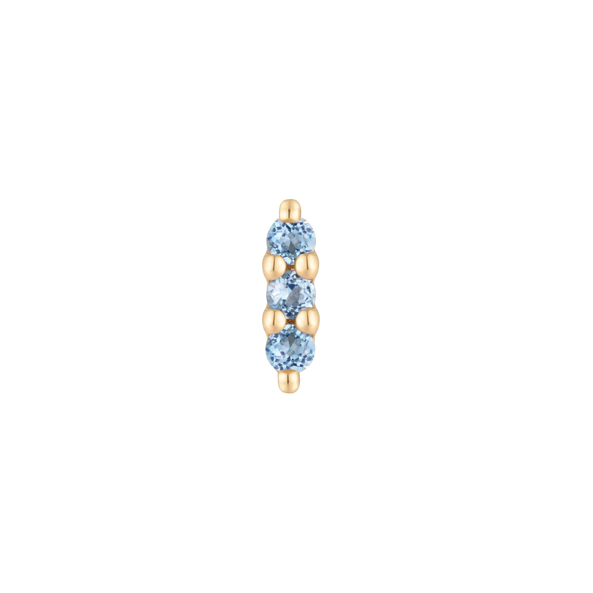 Mishka 3 Threadless End with London Blue Topaz