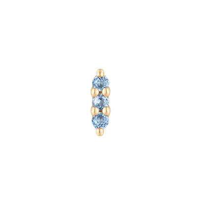 Mishka 3 Threadless End with London Blue Topaz