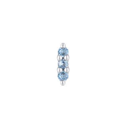 Mishka 3 Threadless End with London Blue Topaz