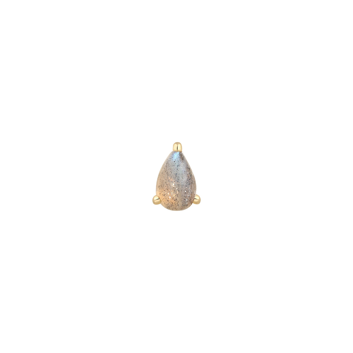 Pear Prong Threadless End with Labradorite