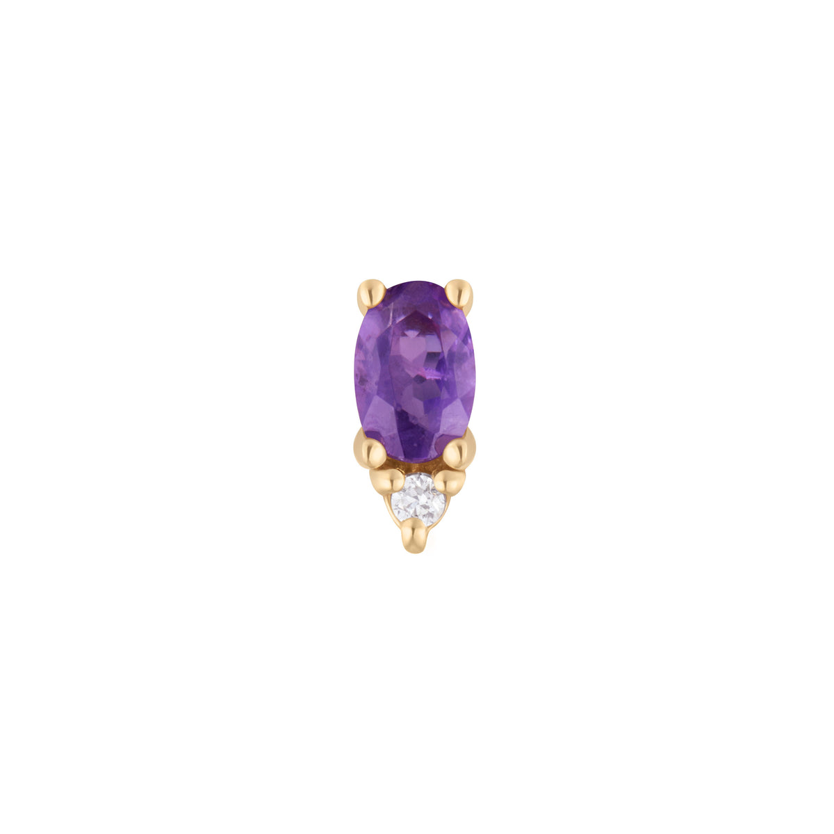 Desden Threadless End with Amethyst