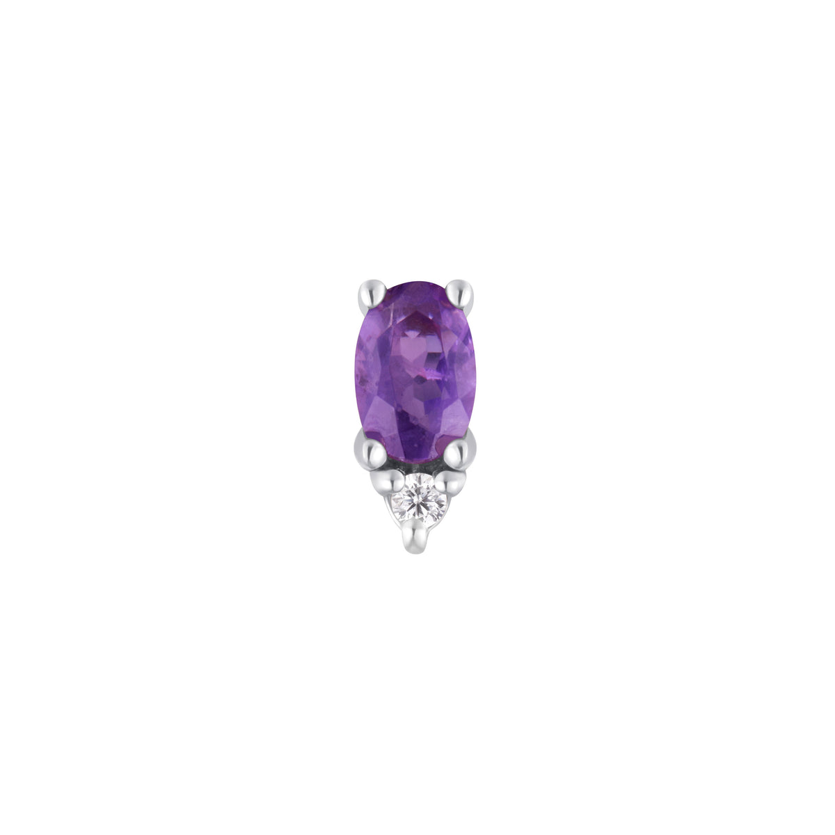 Desden Threadless End with Amethyst
