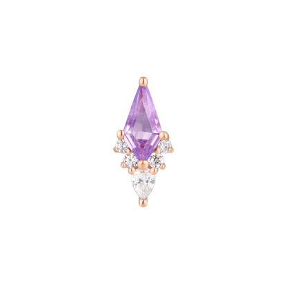 Afterglow Threadless End with Amethyst