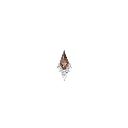Afterglow Threadless End with Smoky Quartz