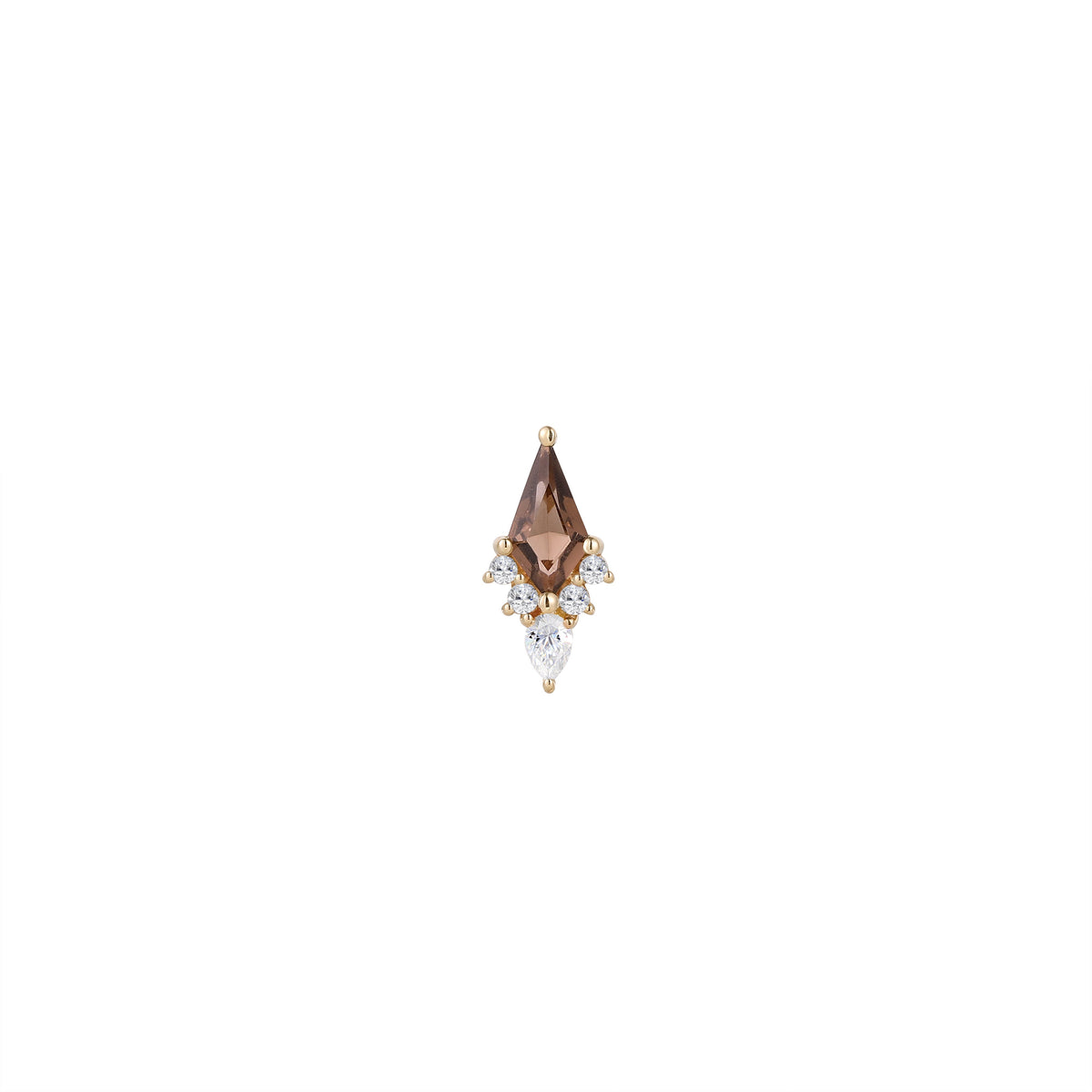 Afterglow Threadless End with Smoky Quartz