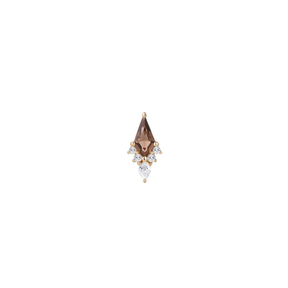 Afterglow Threadless End with Smoky Quartz