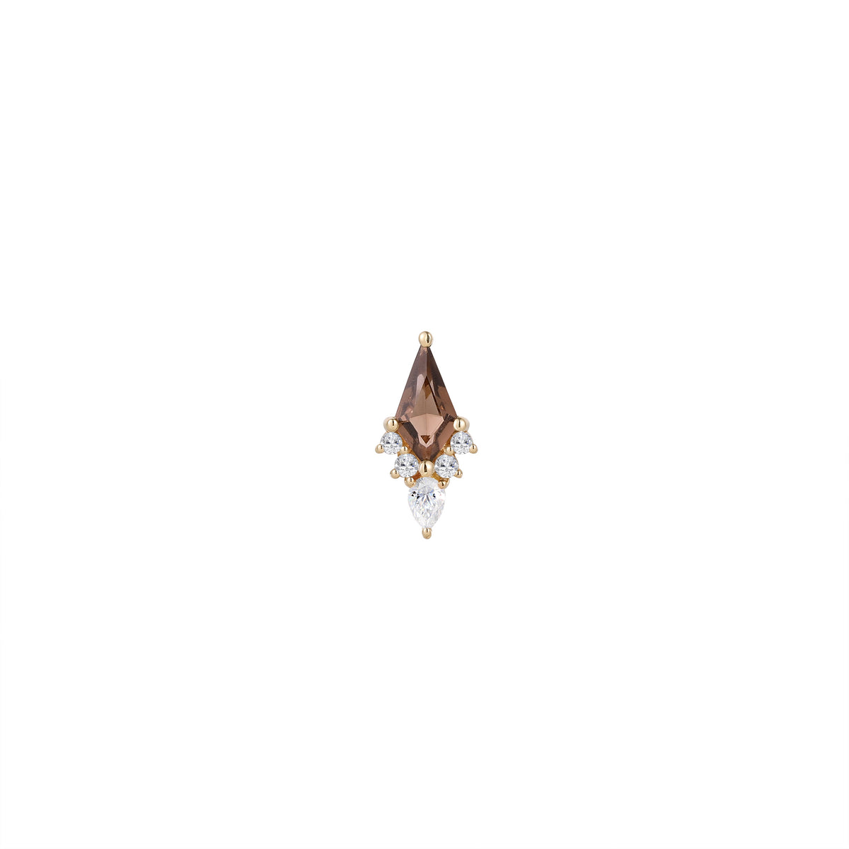 Afterglow Threadless End with Smoky Quartz