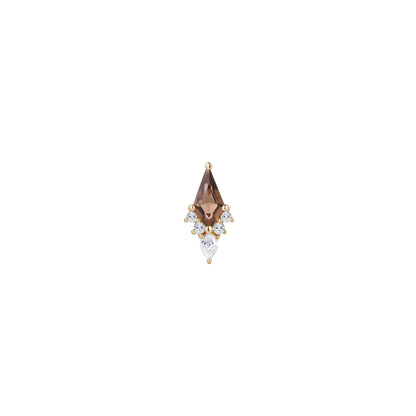 Afterglow Threadless End with Smoky Quartz