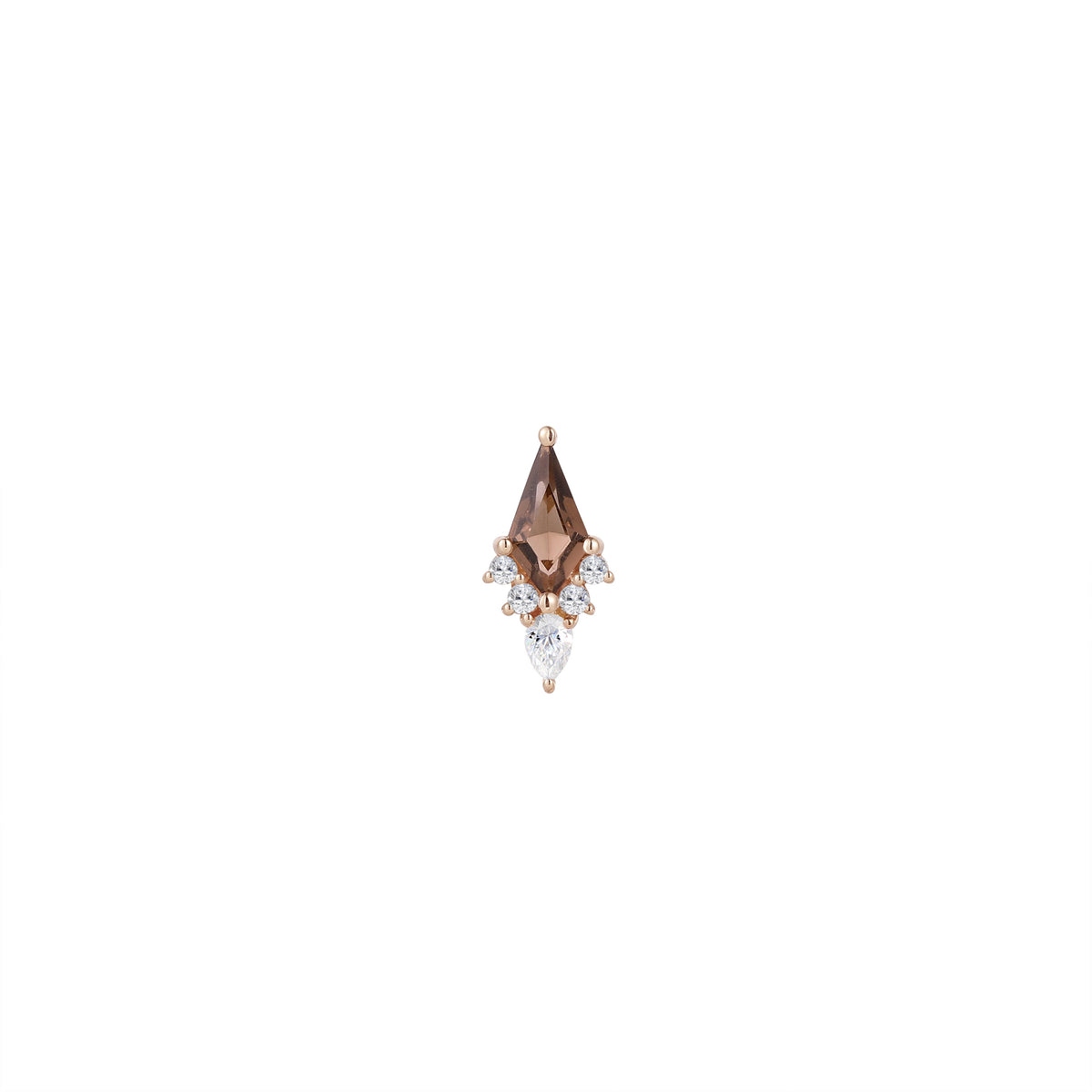 Afterglow Threadless End with Smoky Quartz