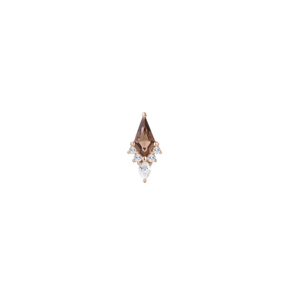 Afterglow Threadless End with Smoky Quartz