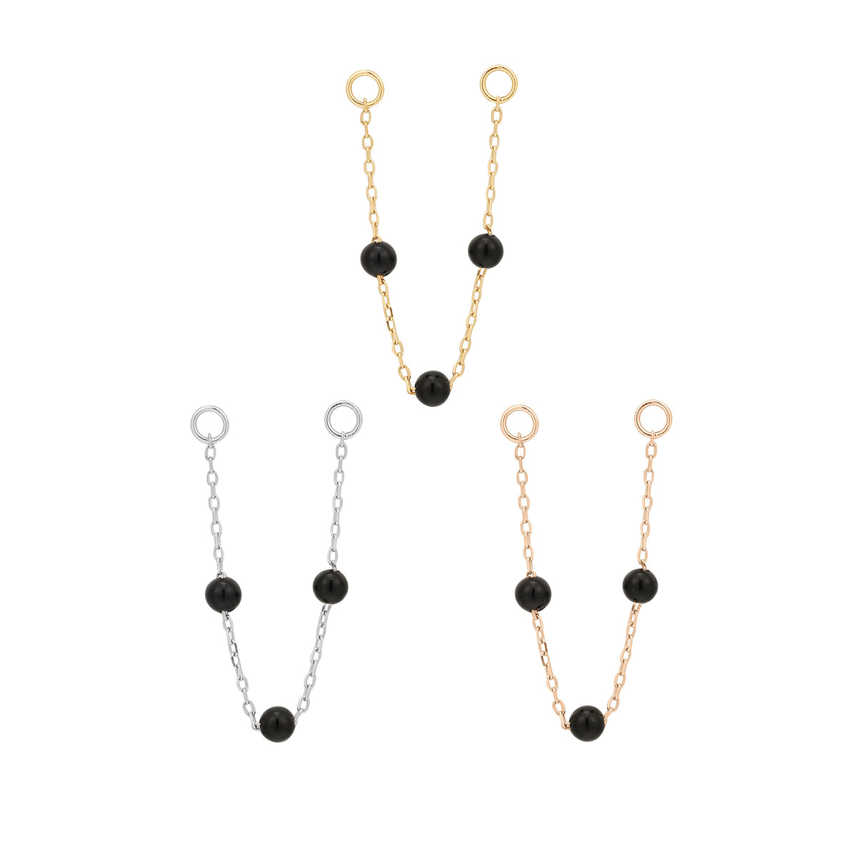3 Bead Chain with Agate