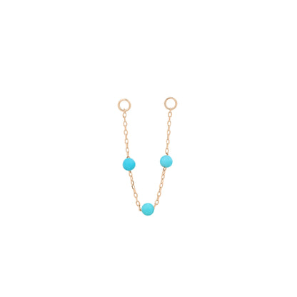 3 Bead Chain with Turquoise