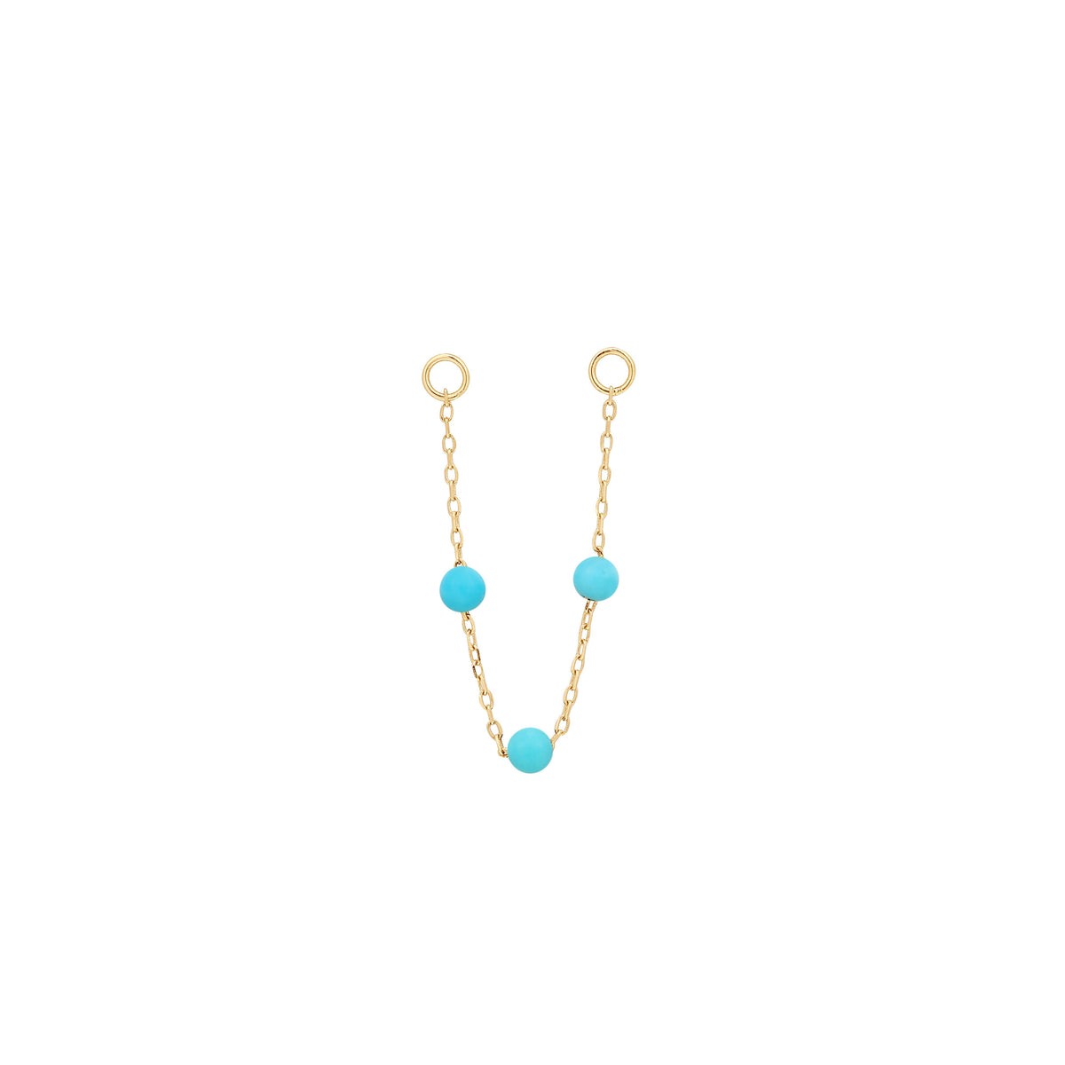 3 Bead Chain with Turquoise