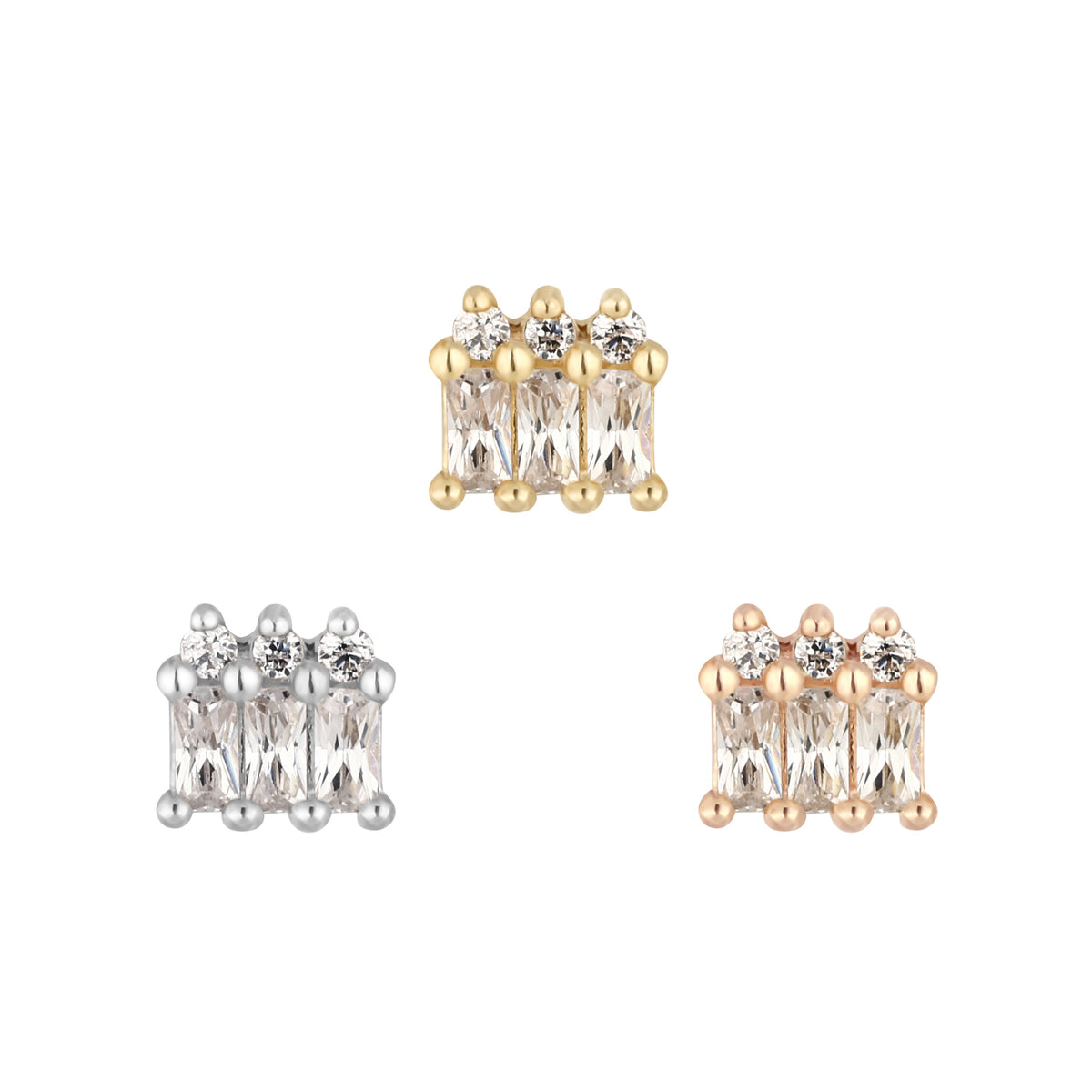 Excess Threadless End with CZ