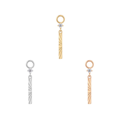 Labyrinth Charm with CZ