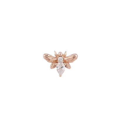 Bee Chic Threadless End with CZ