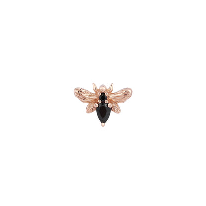 Bee Chic Threadless End with Black Spinel