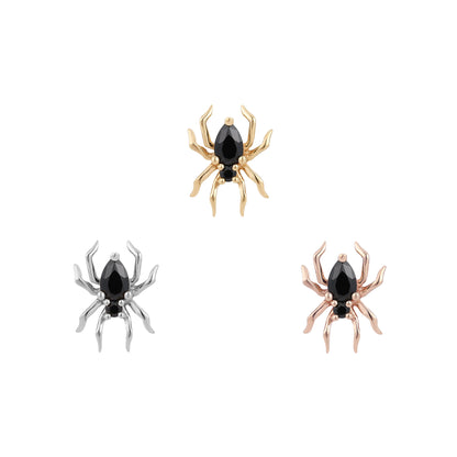 Arachne Threadless End with Black Spinel