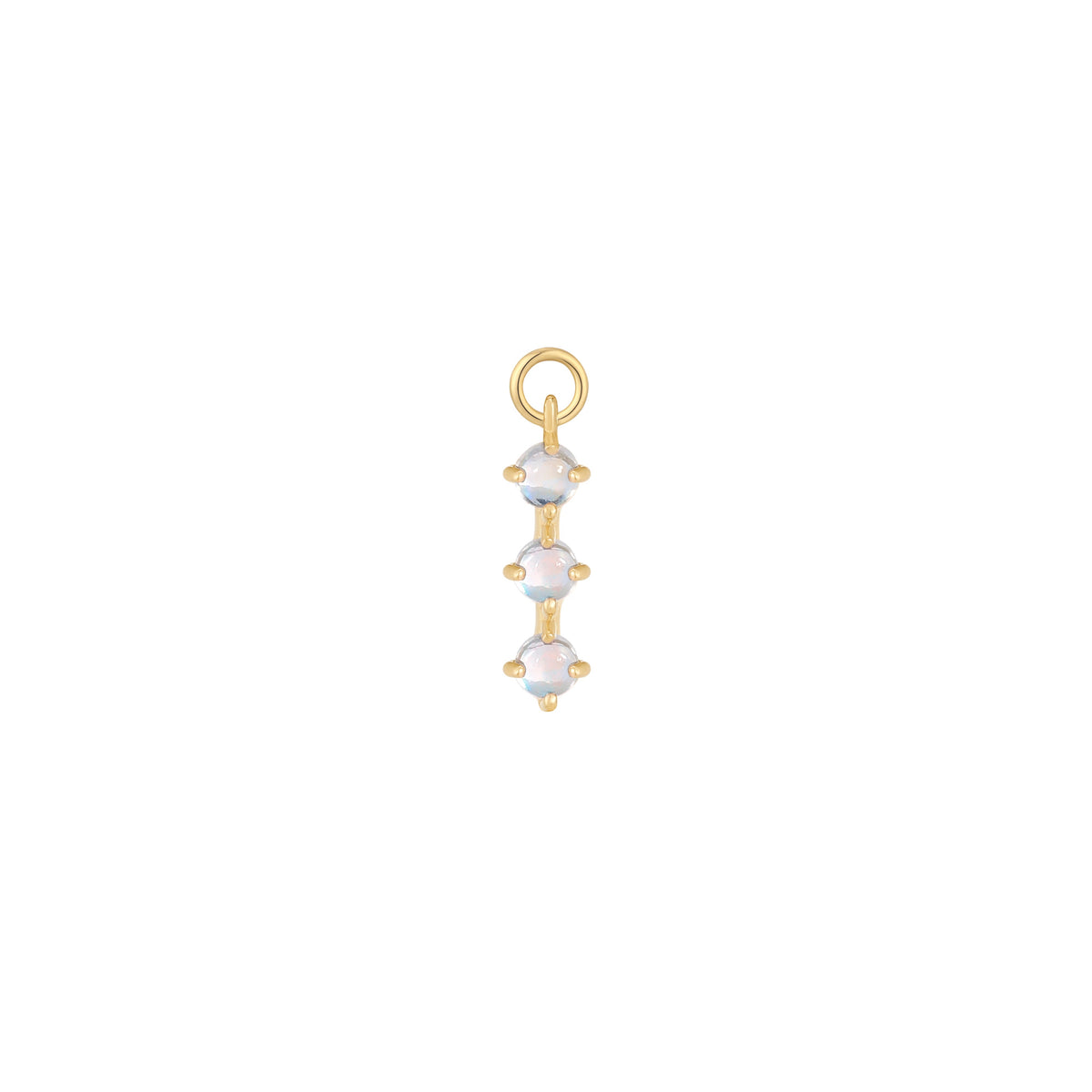 XOXO Charm with Rainbow Moonstone