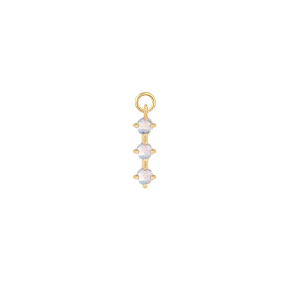 XOXO Charm with Rainbow Moonstone