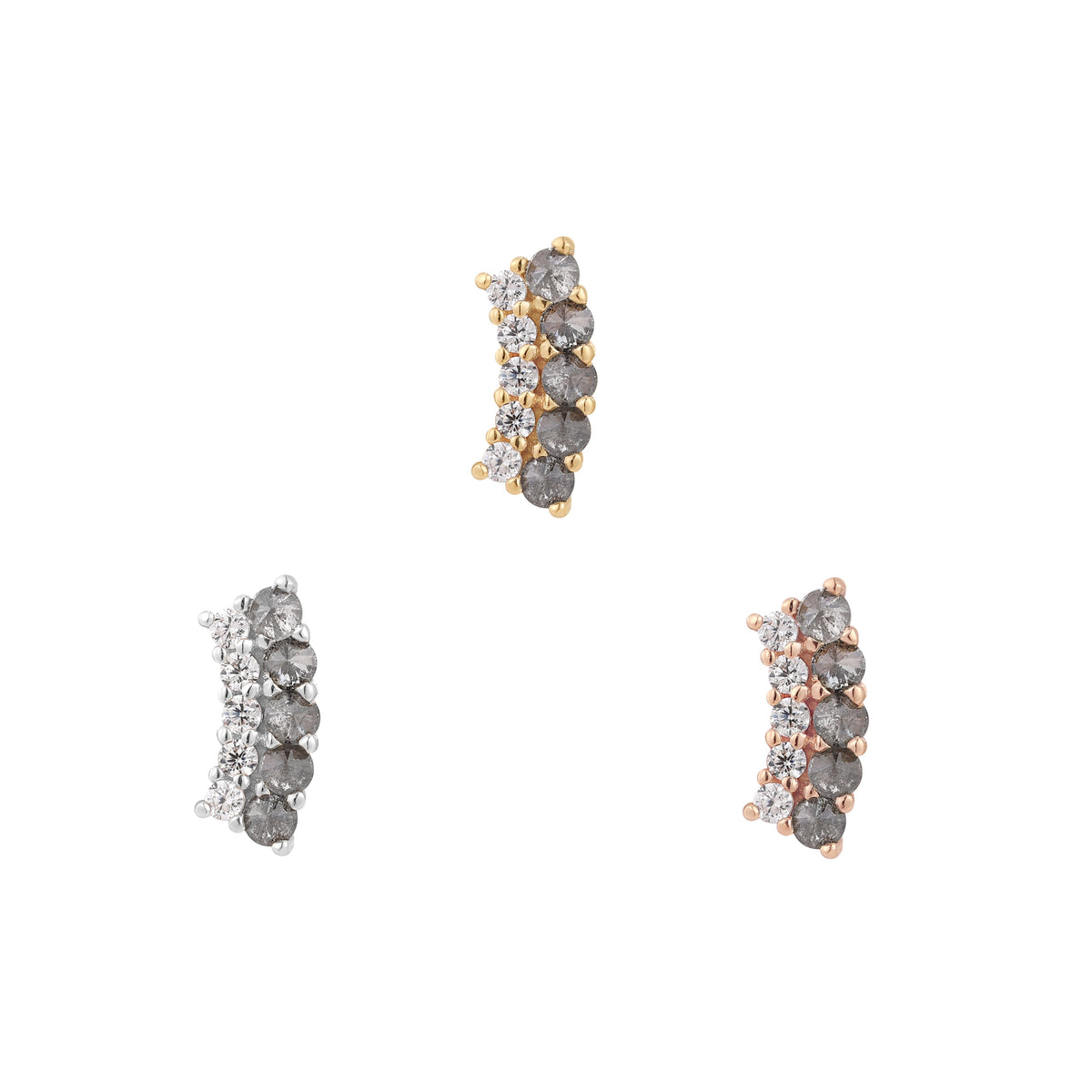 Whisper + Shout Threadless End with Reverse Set Grey Diamond