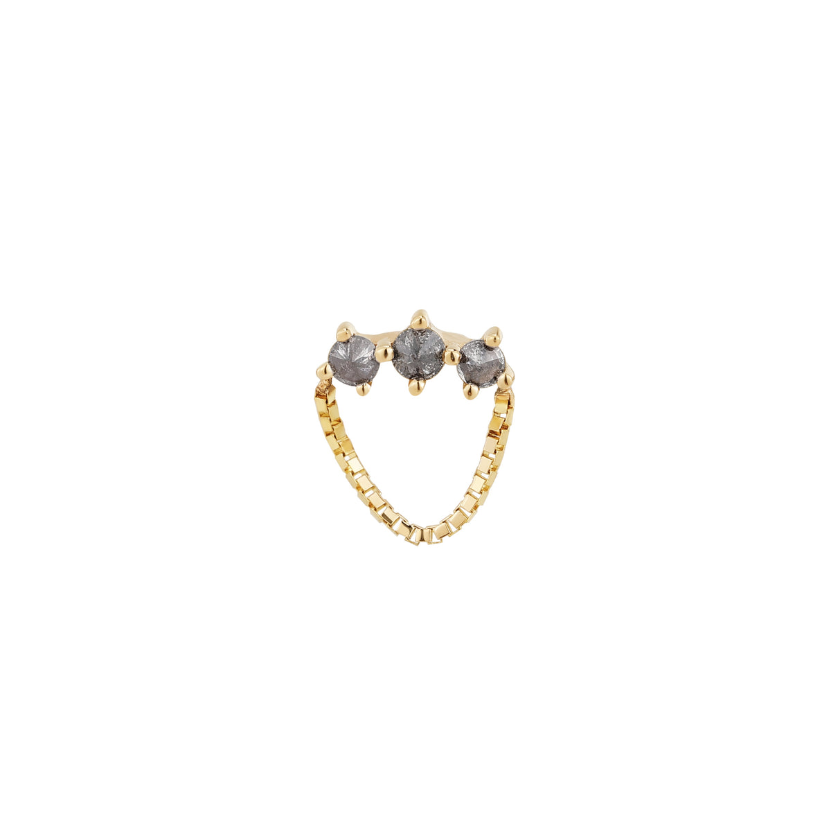 Halston Threadless End with Reverse Set Grey Diamond