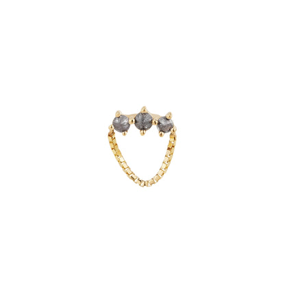Halston Threadless End with Reverse Set Grey Diamond