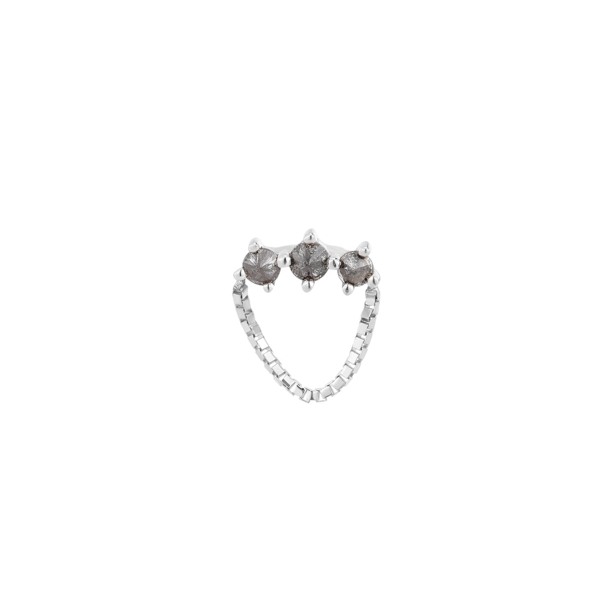 Halston Threadless End with Reverse Set Grey Diamond