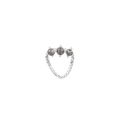 Halston Threadless End with Reverse Set Grey Diamond