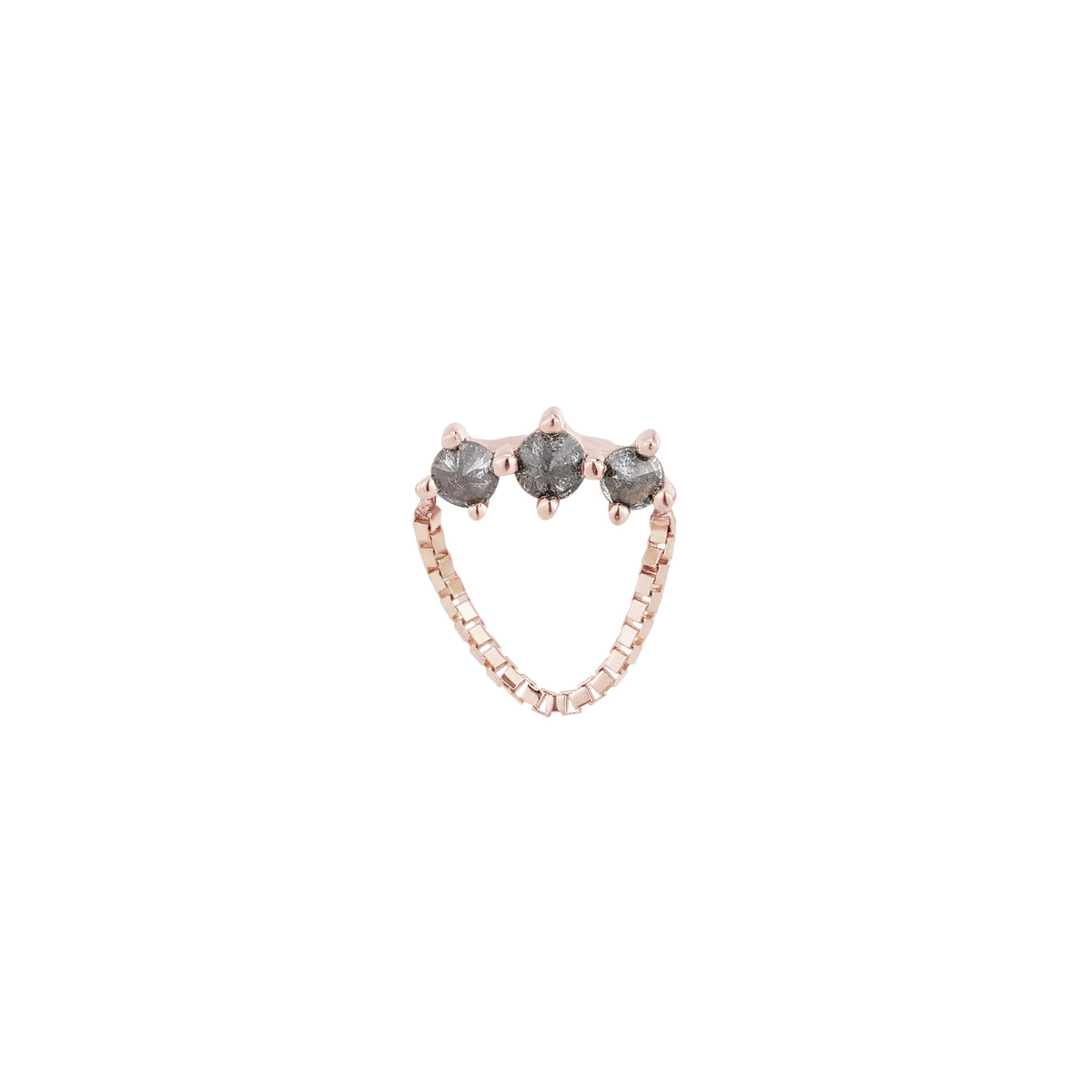 Halston Threadless End with Reverse Set Grey Diamond