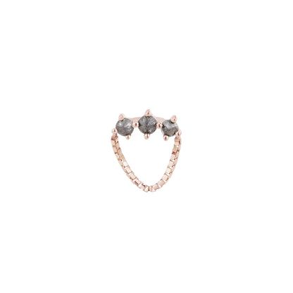 Halston Threadless End with Reverse Set Grey Diamond