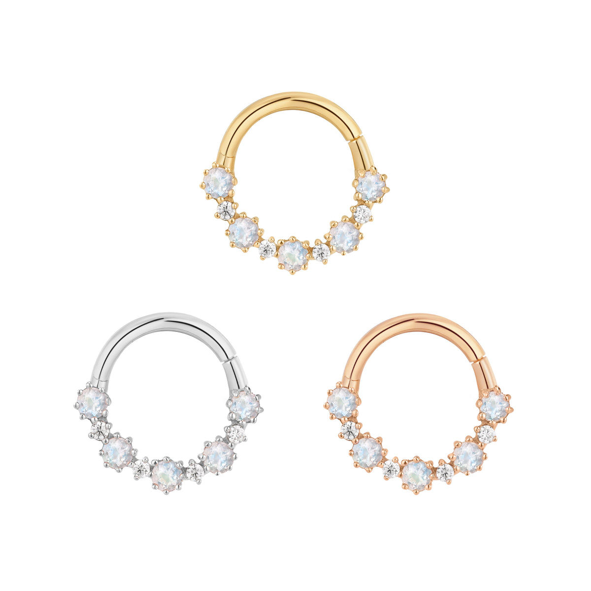 Ariana Clicker with Rainbow Moonstone