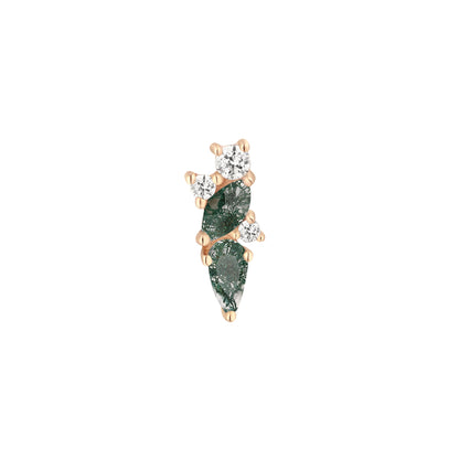 Visionary Threadless End with Moss Agate