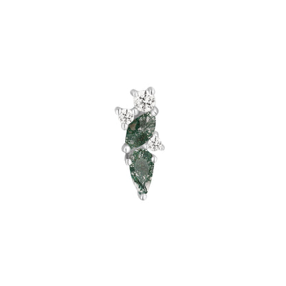 Visionary Threadless End with Moss Agate