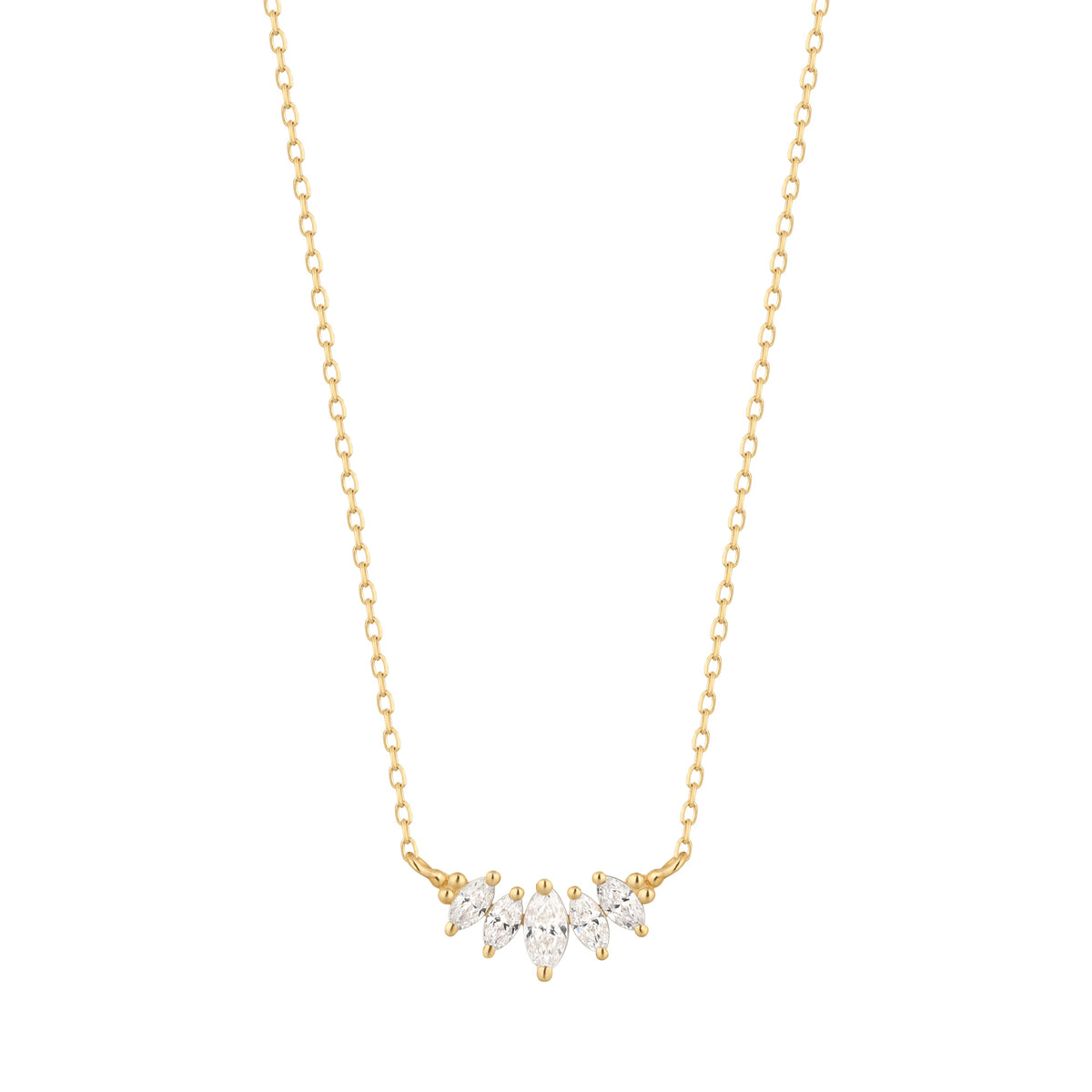 RION x Buddha Jewelry Zuri Cinq Necklace with White Sapphire