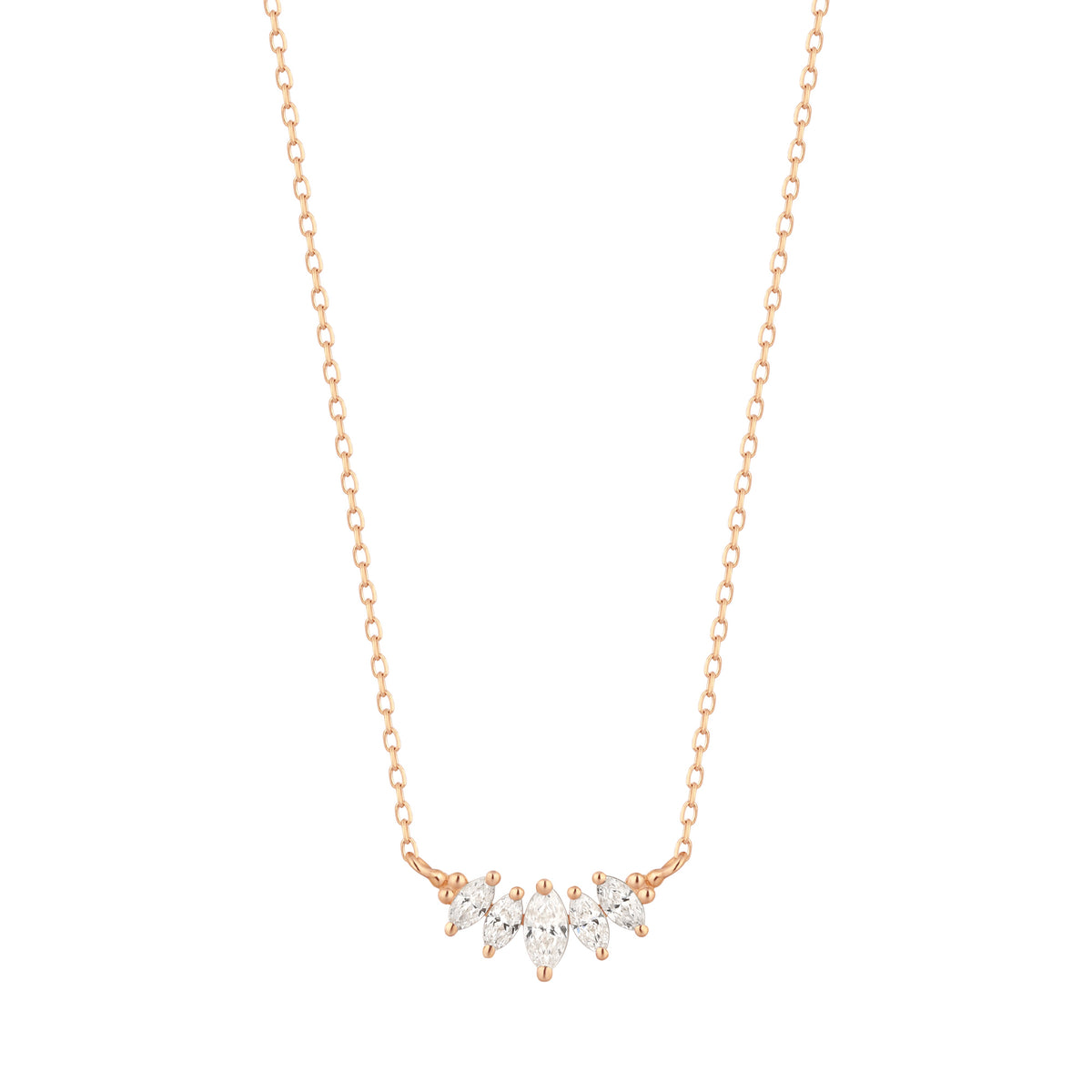RION x Buddha Jewelry Zuri Cinq Necklace with White Sapphire