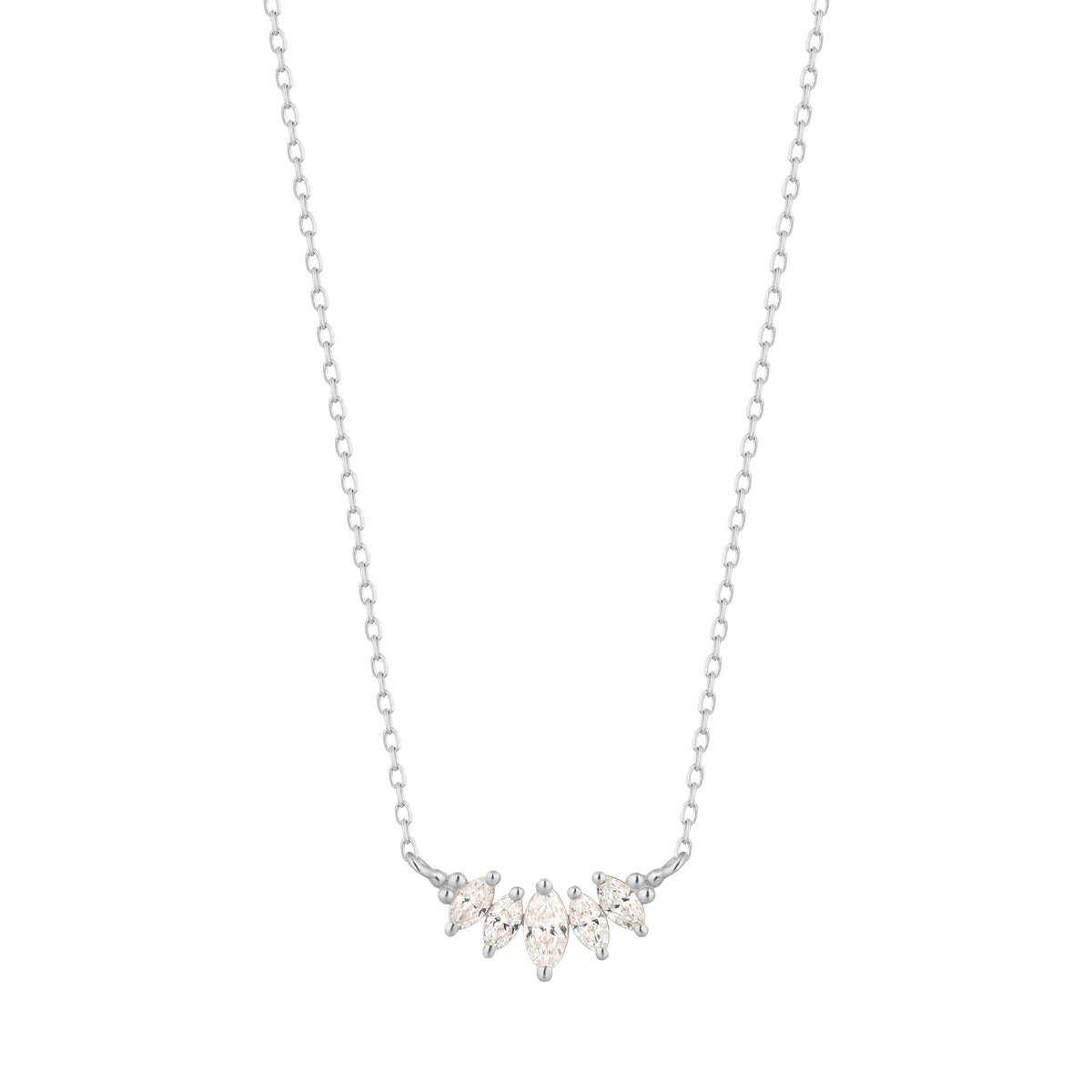RION x Buddha Jewelry Zuri Cinq Necklace with White Sapphire