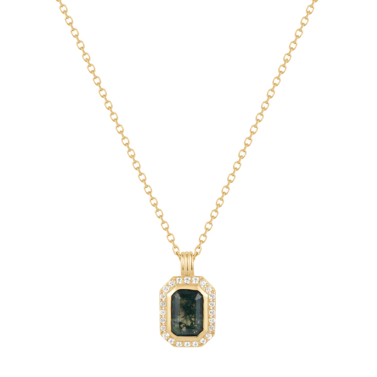 RION x Buddha Jewelry Discovery Necklace with Moss Agate