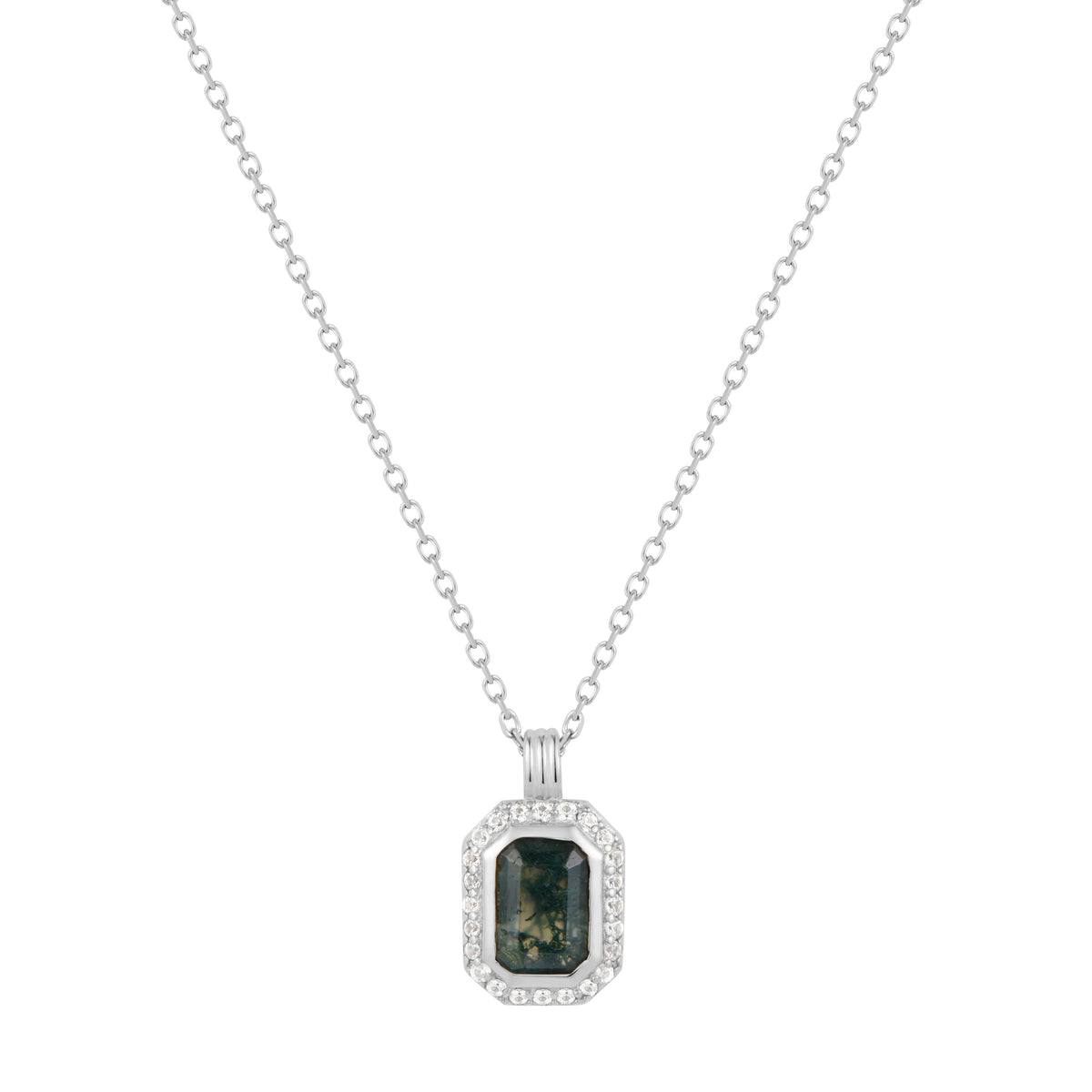 RION x Buddha Jewelry Discovery Necklace with Moss Agate